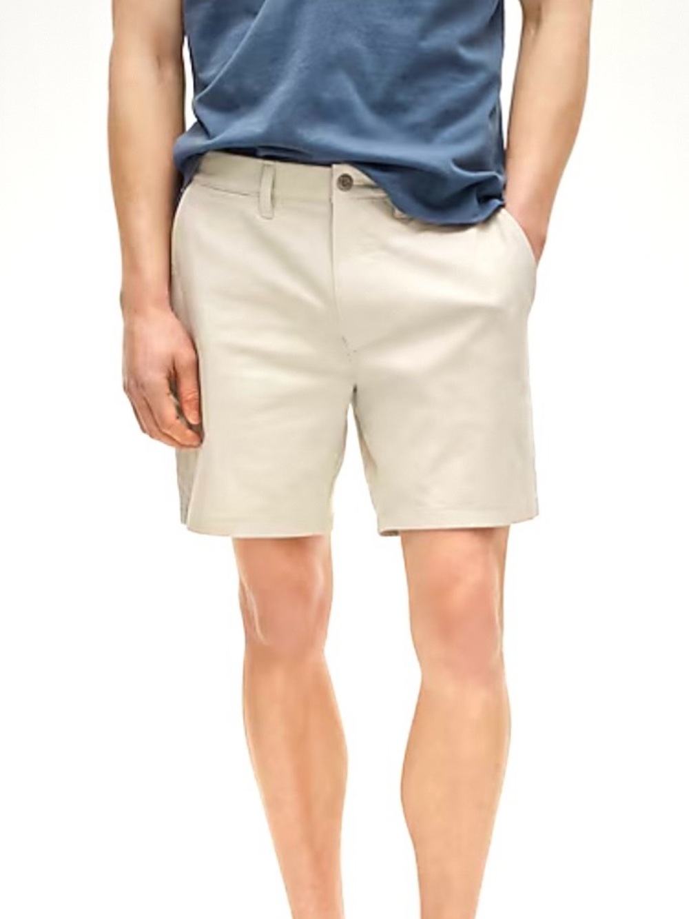 J. Crew Beige Flat-Front Cotton Shorts